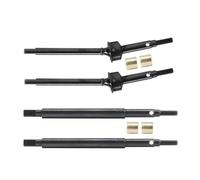 Parts For TRX4M 1/18 1 Set Hardened Steel Driveshaft 5mm Extended +2mm Thread Front Rear Axle Shafts RC Crawler Upgrade Parts(Black)