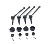 Parts For WLtoys 144001 144002 124016 124017 124018 124019 RC Car Metal Upgrade Parts Before And After The Hexadecimal Coupling CVD(Black)