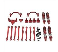 Parts For WPL C64 C74-1 JA1 1Set Rod Suspension Frame Servo For Seat Shock Absorber Kit Remote Control Car Parts Accessories(Red)
