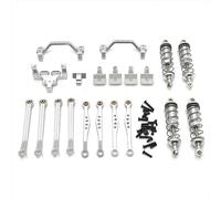 Parts For WPL C64 C74-1 JA1 1Set Rod Suspension Frame Servo For Seat Shock Absorber Kit Remote Control Car Parts Accessories(Silver)