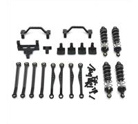 Parts For WPL C64 C74-1 JA1 1Set Rod Suspension Frame Servo For Seat Shock Absorber Kit Remote Control Car Parts Accessories(Black)