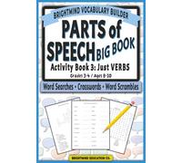 Parts of Speech Vocabulary Builder: BIG BOOK - Just Verbs: Ultimate Grammar Puzzle Collection for Grades 3-4 (Ages 8-10) with Word Searches, ... Parts of Speech Vocabulary Builder)