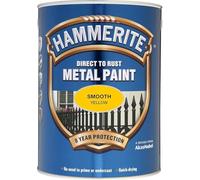 Parts Panel Hammerite 750ml Direct to Rust Metal Paint - Smooth Yellow, Fast Drying, No Primer or Undercoat