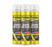 Parts Panel Prestone Rapid De-Icer Spray Pack of 3, 600ml Car Window & Windscreen Ice Remover, Works to -40°C, Winter Frost & Ice Melt Aerosol