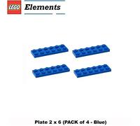Parts - Plates Lego 2 x 6 (PACK of 4 - Blue)