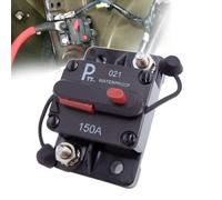 parts PTT Hi-Amp 1/4'' studs Circuit Breaker 150 Amp 12V 48VDC Waterproof IP67 Thermal Battery Switchable Power Reset Inline Fuse Holder Protection for Marin RV Caravan Trailer Troller Bus Heavy Truck