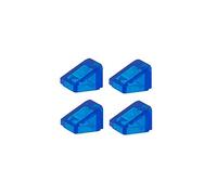 Parts - Slopes Lego 30° 1 x 1 x 2/3 (PACK of 4 - Transparent Dark Blue)