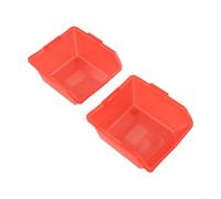 Parts Storage Box, PE Plastic Organizers for Shelf Screw Sorting, 2-Pack(red)