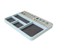 Parts Tray RC Repair Screw Socket Organizer Large Space Tool Box Drawer for Round Hexagonal Nuts Drills Nails Washers with Base Multisize Holes Wide Applications