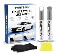 PARTS4EV Alpine White (300) Touch Up Paint Kit with 2K Clear Coat - Gloss Restoration & Primer Protection for BMW - Exact Color Match for Chips and Scratches
