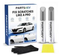 PARTS4EV Cirrus/Arctic White (650/9650) Touch Up Paint Kit with 2K Clear Coat - Gloss Restoration & Primer Protection for Mercedes-Benz - Exact Color Match for Chips and Scratches