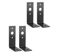PARTSam 4X Black Trailer Light Brackets L Shape Tail Light Mounting Bracket Electrophoretic Deposition Steel for Boat Utility Trailer Lights Parts Accessories, 4.5 x 3 x 1.5 Inch