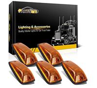 Partsam 5X Cab Roof Marker Amber Cover 264159AM + 5X Base Compatible with C1500 C2500 C3500 K1500 K2500 K3500 1988 1989 1990 1991 1992 1993 1994 1995 1996 1997 1998 1999 2000 2001 2002