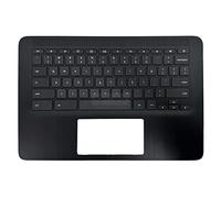 Partsatoz Laptop Palmrest Upper Case Top Cover with US Keyboard Replacement for HP Chromebook 14 G7 TPN-Q255 M47207-001 - Black