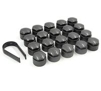 Partsdealers Round Type Wheel nut covers for Audi A1, A3, A4, A5, A6, A7, A8, TT, Q3, Q5, Q7 Mk2, Q8 17mm (Dark Grey (OEM color) AS ORIGINAL