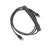 Partshe LS2208 USB Cable, USB Cable for Motorola Symbol LS2208AP LS1203 LS4208 LS4278, 9FT Coiled USB Type A to RJ48 Spiral Extension Cable CBA-U12-C09ZAR