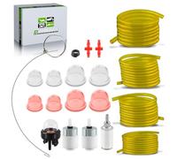 partszen AC04122 4 Feet Fuel Line Kit Primer Bulb Fuel Filter kit for Zama Craftman Ryobi Homelite Husqvarna Poulan Carburetor Chainsaw Trimmer Blower Weed Eater 2 Cycle Small Engine