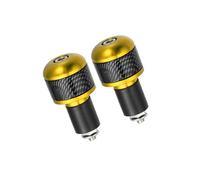 Partuto 1 Pair 7/8" 22mm Gold Tone Motorcycle Handlebar Grips Bar Ends Cap Replacement