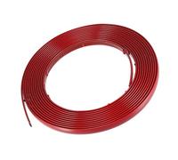 Partuto 1 Pc 10mm Wide 5m Length Universal Car Door Edge Strip - Red PVC