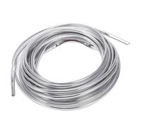 Partuto 1 Pc 26.25Ft 8m Universal Car Door Edge Protective Strip - Car Chrome Door Edge Guard Strip Anti-scratch Collision - PVC Chrome Silver Tone