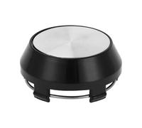 Partuto 1 Pc 60 mm 2.36" OD - Universal Car Wheel Hub Center Caps - Auto Hub Covers Automotive Accessories Rustproof - Durable Plastic Black Silver Tone