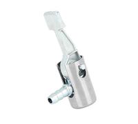 Partuto 1 Pc 6mm Universal Air Chuck Hose Adapter - Metal Silver Tone