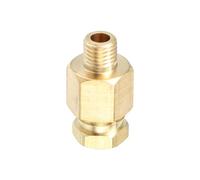 Partuto 1 Pc M8x1 Universal Brass Fitting Compression - Car Fitting Connector Adapter Fit 8mm - Brass Gold Tone