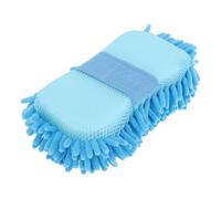 Partuto 1 Pc Universal Car Wash Mitts Cleaning Sponge Brush Noodle with Elastic Strap Scratch Free Soft Absorbent for Car Home Window - Blue