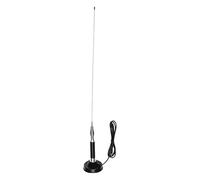 Partuto 1 Pc Universal Sucker Signal Antenna Car Truck Car Radio Aerial Mount Black Silver Tone 33.5"