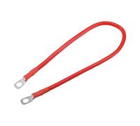Partuto 1 Pcs 3/8" Lugs 18" Cable Length Universal Battery Inverter Cable - Car 6 AWG Gauge Battery Cables Durable - Pure Copper Rubber Red