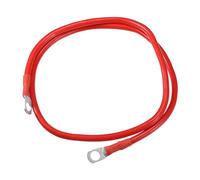Partuto 1 Pcs 3/8" Lugs 3ft Cable Length Universal Battery Inverter Cable - Car 6 AWG Gauge Battery Cables Durable - Pure Copper Rubber Red