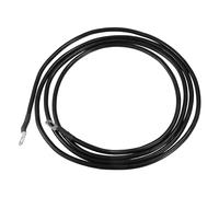 Partuto 1 Pcs 3/8" Lugs 9ft Cable Length Universal Battery Inverter Cable - Car 6 AWG Gauge Battery Cables Durable - Pure Copper Rubber Black