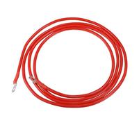 Partuto 1 Pcs 3/8" Lugs 9ft Cable Length Universal Battery Inverter Cable - Car 6 AWG Gauge Battery Cables Durable - Pure Copper Rubber Red