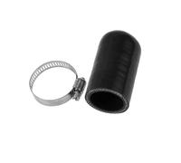 Partuto 1 Pcs 60mm Length 32mm/1.26" ID Black Car Silicone Rubber Hose End Cap with Clamp Silicone Reinforced Blanking Cap for Bypass Tube Universal Replacement