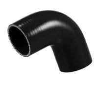 Partuto 1 Pcs ID 60mm Universal Car Hose Coolant Hose 90 Degrees 102x102mm - Silicone Black