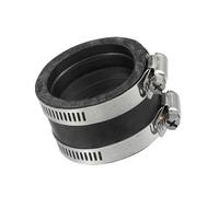 Partuto 1 Pcs Universal Carburetor Adapter Intake Manifold - Rubber Steel Black