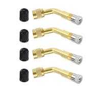 Partuto 1 Set 135-Degree Universal Tire Valve Stem Extenders Gold Tone