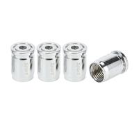 Partuto 1 Set 13x9.5x10mm Universal Tire Valve Stem Caps - Car Wheel Valve Cap Anti Crash Valve Stem Cover Tyre Valve Dust Cap Tire Valve Cap for Car SUV Bike - Stainless Steel Silver Tone
