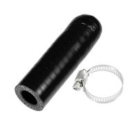 Partuto 1 Set 14mm 0.55" ID Silicone Hose Cap Intake Vacuum Hose End Plug W/Clamp - Car for Coolant Heater Bypass Vacuum Water Port - Silicone Black
