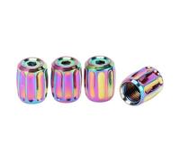 Partuto 1 Set 14x11MM Universal Tire Valve Stem Caps - Car Wheel Valve Cap Anti Crash Valve Stem Cover Tyre Valve Tire Valve Cap for Car SUV Bike Truck Motorcycle - Brass Colorful
