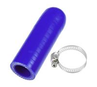 Partuto 1 Set 18mm 0.71" ID Universal Silicone Hose Cap Intake Vacuum Hose End Plug W/Clamp - Car for Coolant Heater Bypass Vacuum Water Port - Silicone Blue