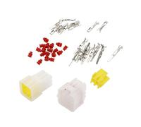 Partuto 1 Set 2.3mm Series Universal Wire Harness Socket Connector Plug - Car RV Truck Male Female Wire Terminal Connector Waterproof - Plastic White 9 Pin