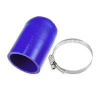 Partuto 1 Set 50mm 1.97" ID Universal Silicone Hose Cap Intake Vacuum Hose End Plug W/Clamp - Car for Coolant Heater Bypass Vacuum Water Port - Silicone Blue