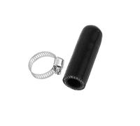 Partuto 1 Set 60mm Length 14mm/0.55" ID Black Car Silicone Rubber Hose End Cap with Clamp Silicone Reinforced Blanking Cap for Bypass Tube Universal Replacement