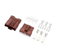Partuto 1 Set 7.8mm Series Universal Wire Harness Socket Connector Plug - Car RV Truck Male Female Wire Terminal Connector Waterproof - Plastic Light Brown 3 Pin