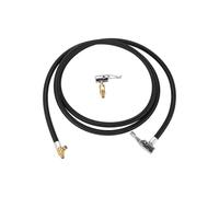 Partuto 1 Set 78.74inch 0.305inx32TPI Universal Tire Inflator Extension Tube for Car Motorcycle Bicycle Air Pump Extend Hose Adapter Tire Valve Durable Nylon Black