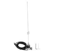Partuto 1 Set Universal Clipped Signal Antenna Car Truck 19.7" Car Radio Aerial Mount Black with 196.9" Cable
