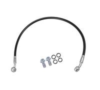 Partuto 1 Set Universal Motorcycles Brake Hose Line - Silicone Black Silver Tone
