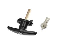 Partuto 1 Set Universal Truck Cap Lock Cap T-Handles w Keys - ABS Black