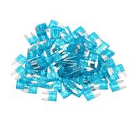 Partuto 100 Pcs Mini 15AMP APM/ATM Universal Car Fuse Blade Style Fuses Short Circuit Protection - Automotive Car Boat Truck SUV RV - Plastic Metal Blue